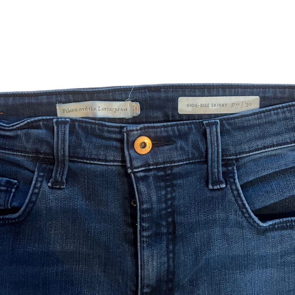 Pilcro and the Letterpress high-rise skinny jeans 30 Anthropologie denim - Picture 5 of 10